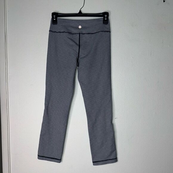 Lululemon Coast To Class Inkwell Gingham Pants Size 4 - Picture 5 of 6